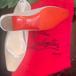 White Kitten Heeled Louboutin